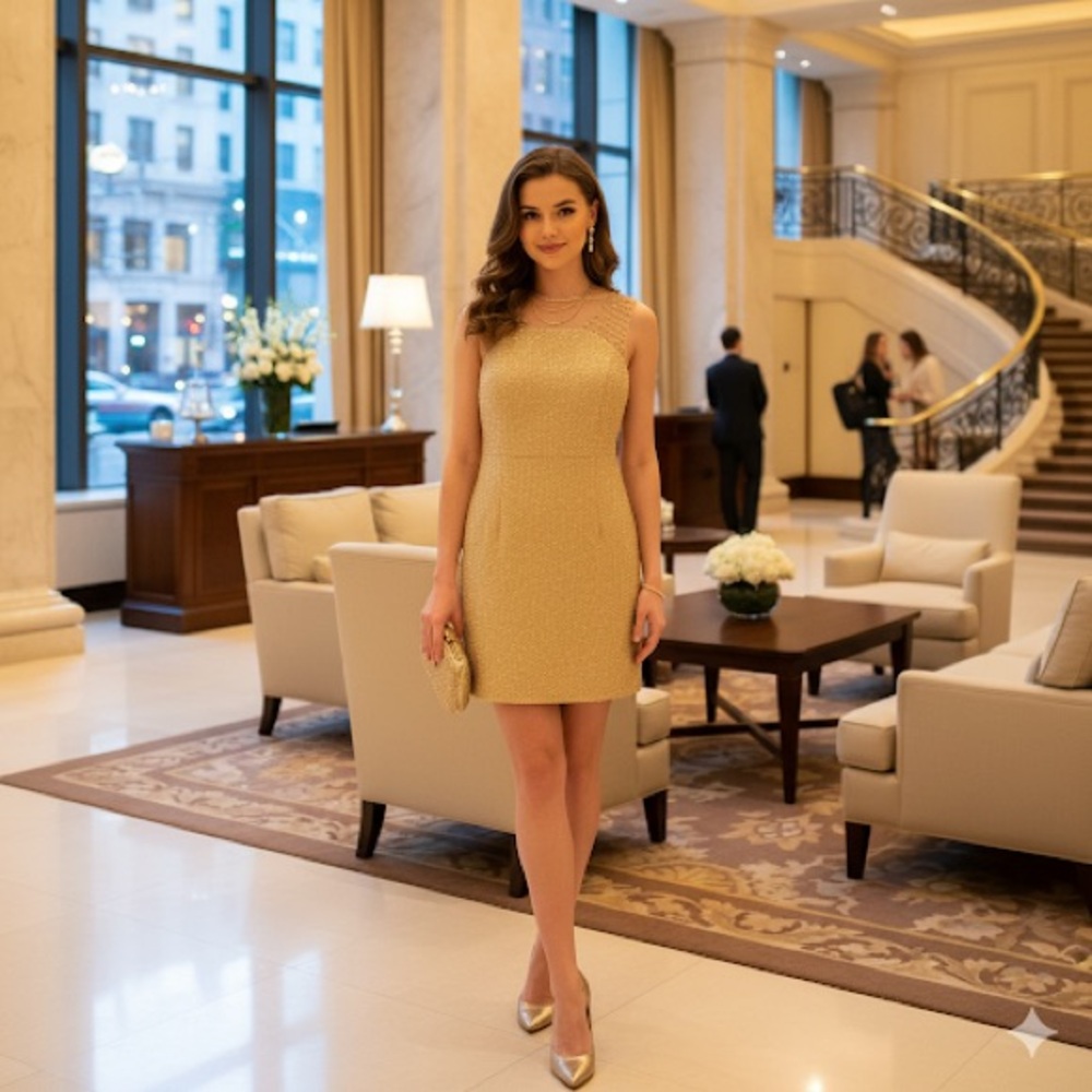 Golden Bridesmaid Dress